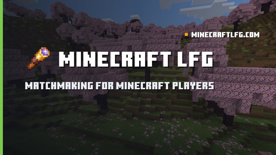 Discovery splash banner for Minecraft LFG Discord server