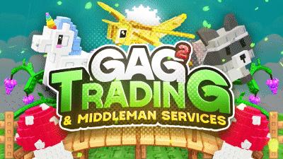 Discovery splash banner for GAG 2 Trading and Middleman Server Discord server