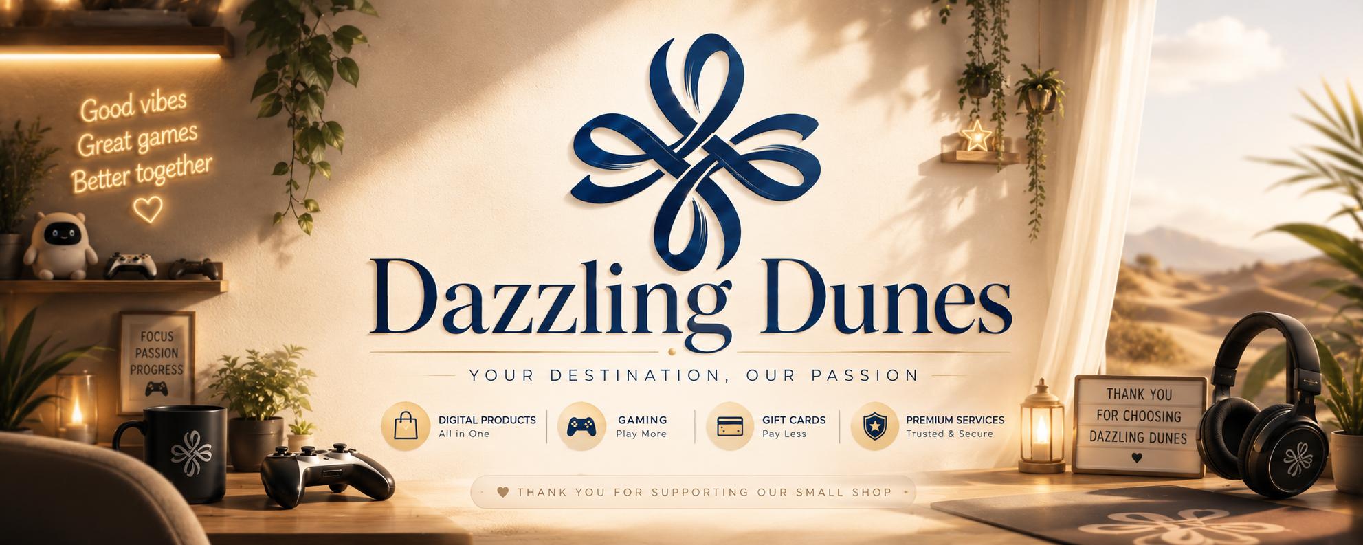 Discovery splash banner for Dazzling Dunes™ Discord server