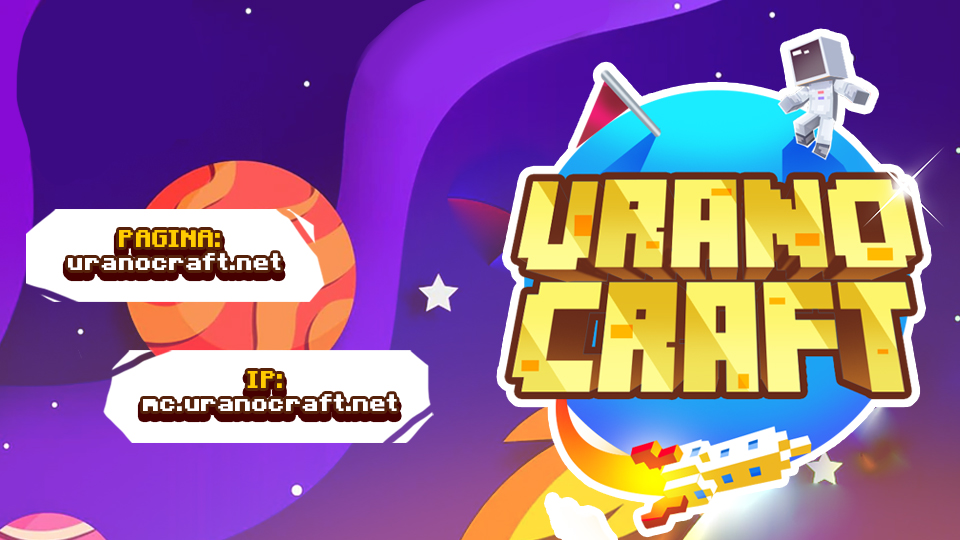 Discovery splash banner for 🚀 UranoCraft Network | Servidor de Minecraft Discord server